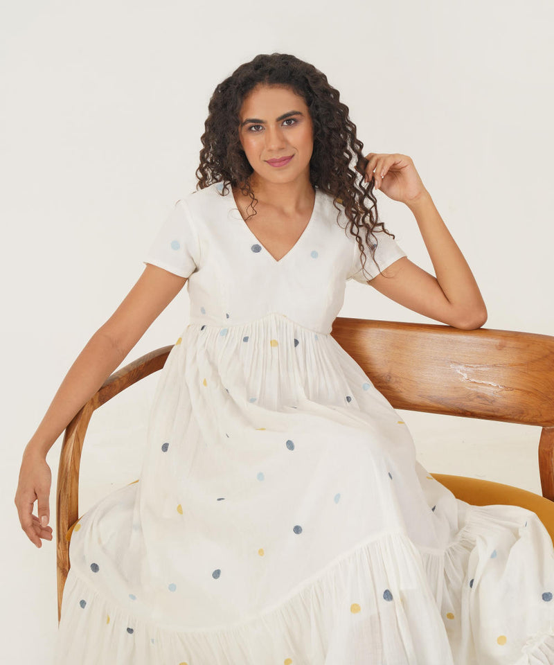 ACACIA DRESS 100% cotton Buy ACACIA DRESS from C&W | Dresses for Women by Indigo Dreams in white color for women in Singapore