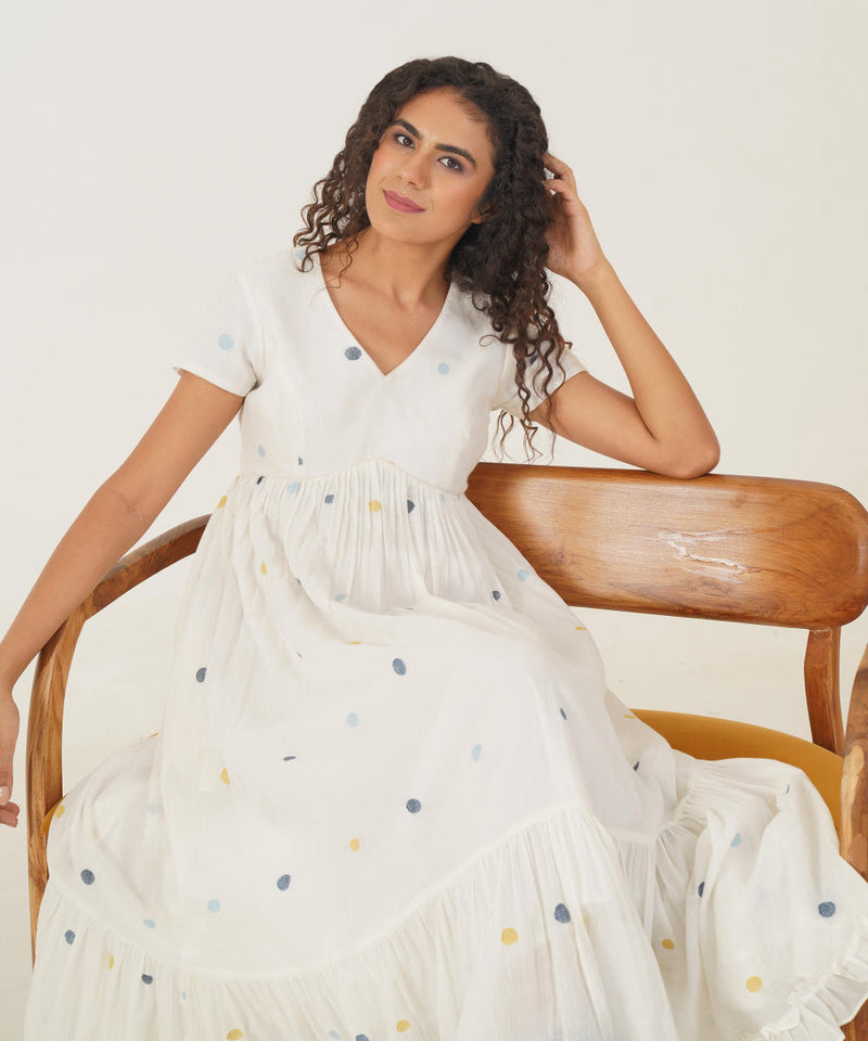 ACACIA DRESS 100% cotton Buy ACACIA DRESS from C&W | Dresses for Women by Indigo Dreams in white color for women in Singapore