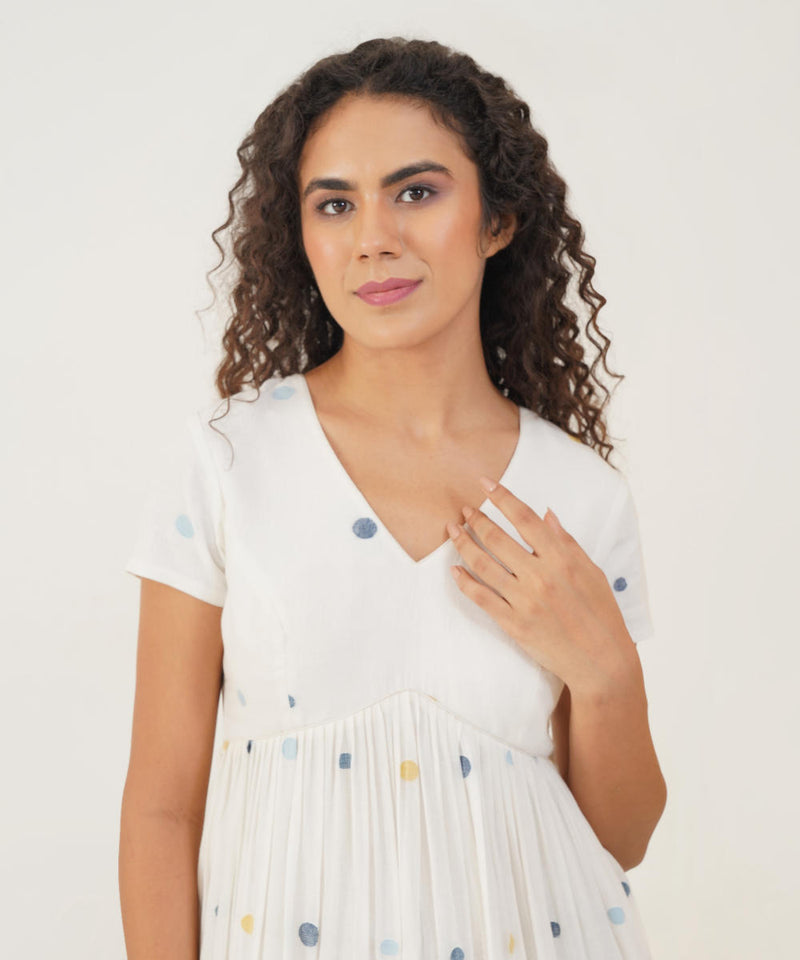 ACACIA DRESS 100% cotton Buy ACACIA DRESS from C&W | Dresses for Women by Indigo Dreams in white color for women in Singapore