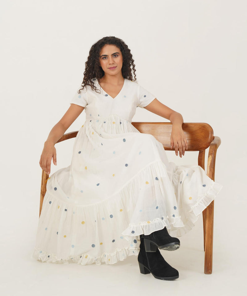 ACACIA DRESS 100% cotton Buy ACACIA DRESS from C&W | Dresses for Women by Indigo Dreams in white color for women in Singapore