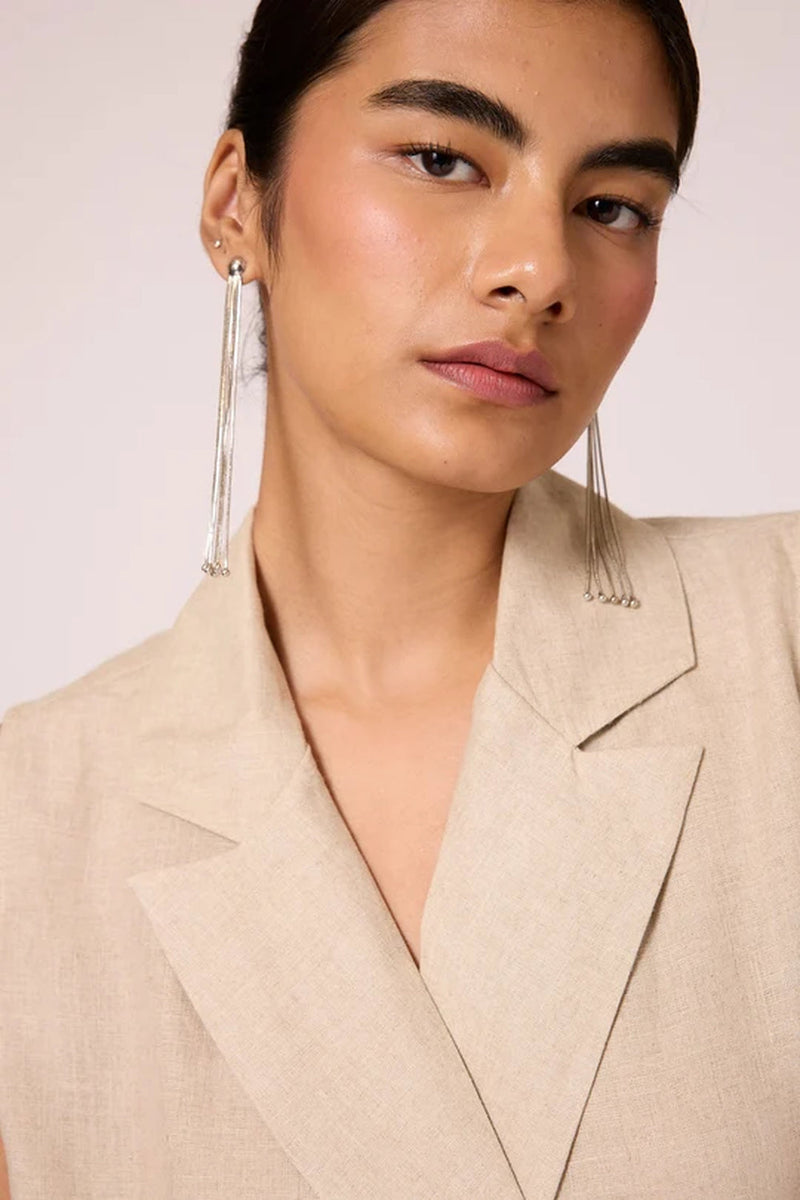 Agapi Top 100% linen top/shirt by The Summer House in beige for women in Singapore