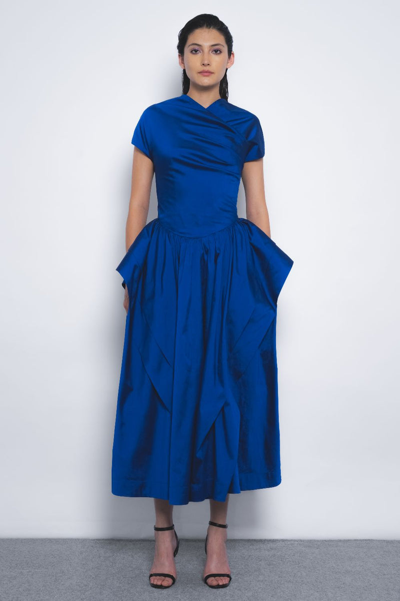 Alae Dress - Lapis Buy Alae Dress - Lapis from C&W | Dresses for Women by Leh Studios for women in Singapore
