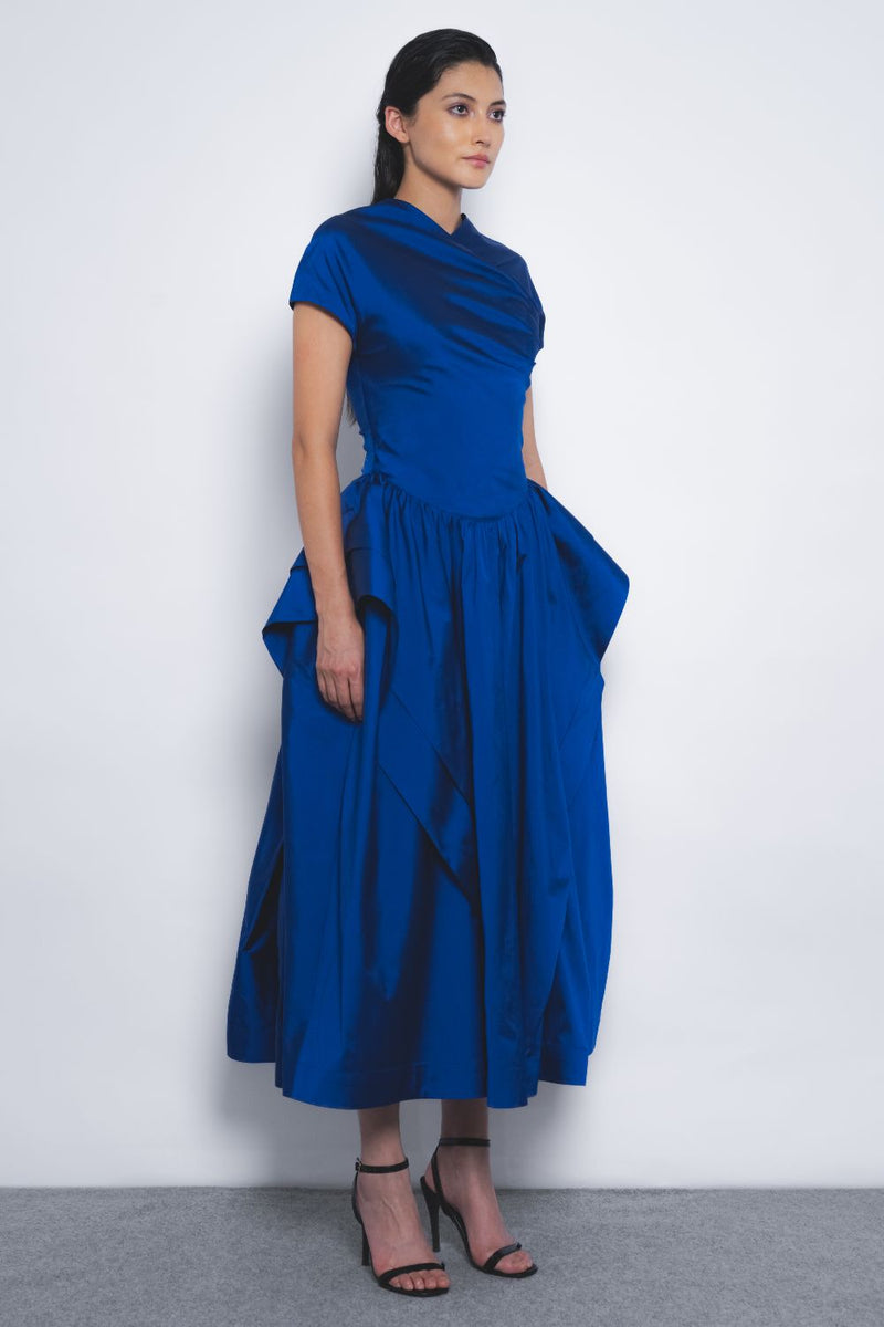 Alae Dress - Lapis Buy Alae Dress - Lapis from C&W | Dresses for Women by Leh Studios for women in Singapore