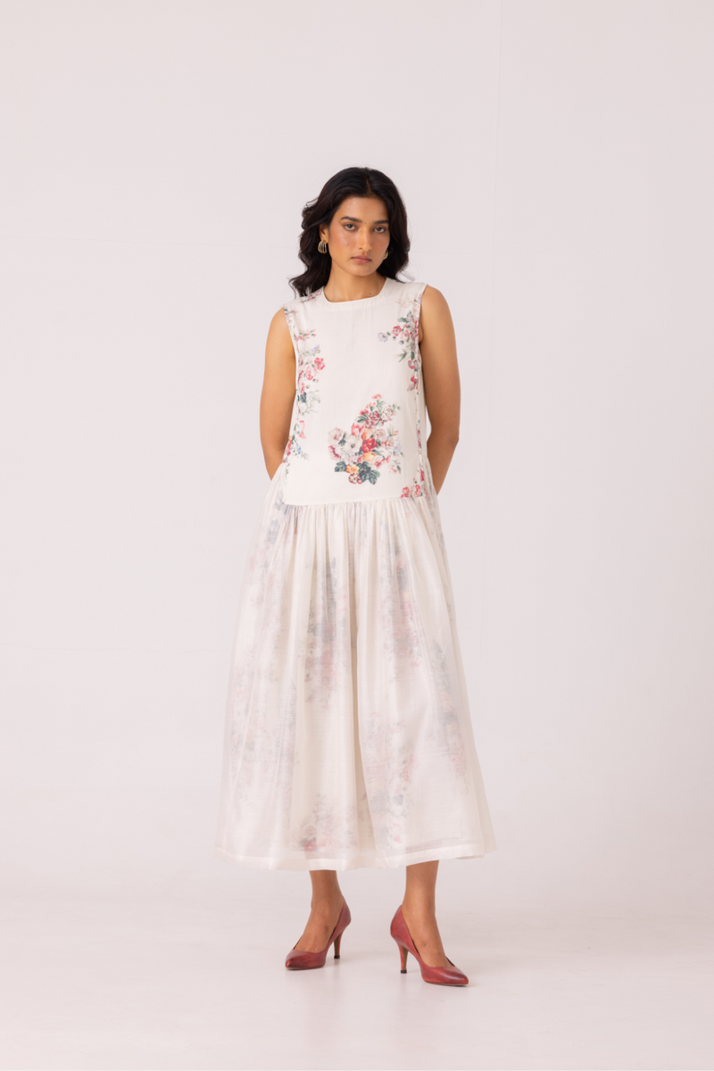 Aleksey Floral Printed Maxi Dress cotton by The Summer House for women in Singapore