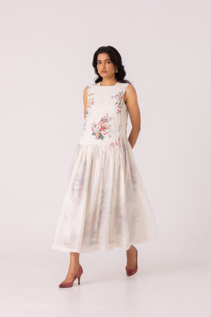 Aleksey Floral Printed Maxi Dress cotton by The Summer House for women in Singapore