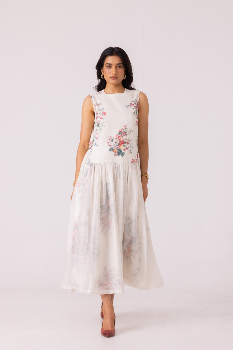 Aleksey Floral Printed Maxi Dress cotton by The Summer House for women in Singapore