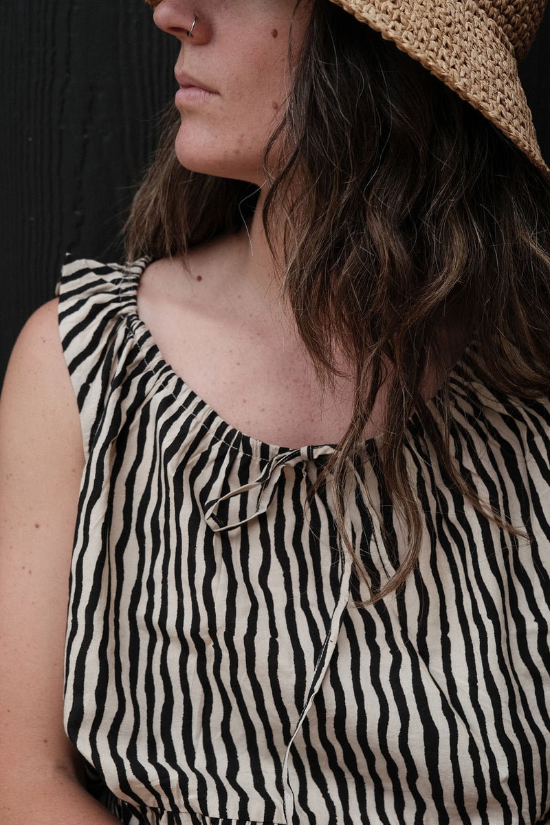 Alice's top - stripes mul by World of Crow in multi color for women in Singapore