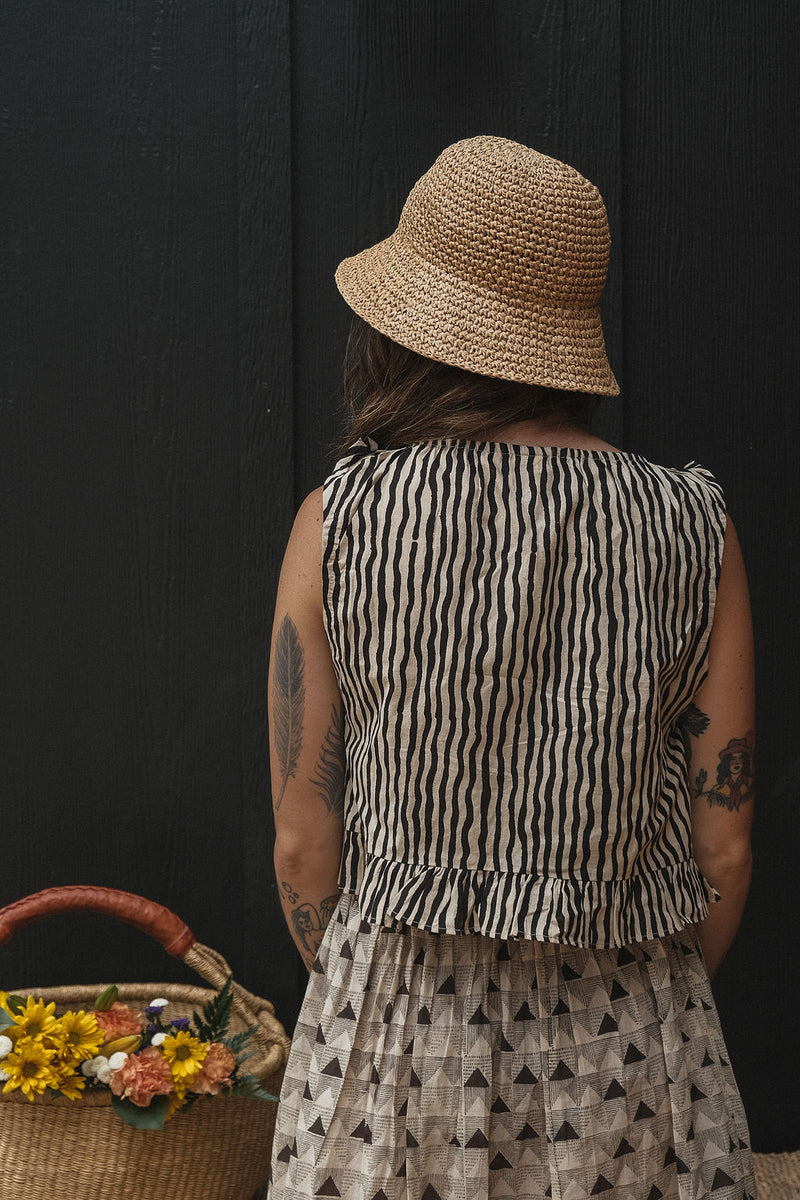 Alice's top - stripes mul by World of Crow in multi color for women in Singapore