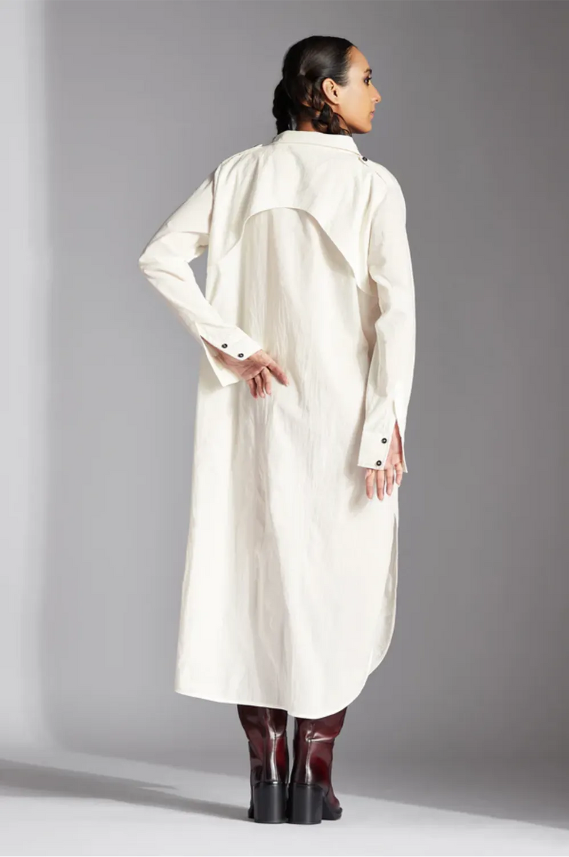 Alin Shirt-White cotton by Chola in white color for women in Singapore