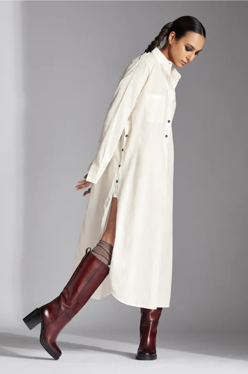Alin Shirt-White cotton by Chola in white color for women in Singapore