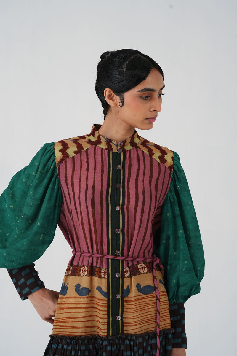 Ruth Dress-Fresco cotton dress by CORD in multi-color for women in Singapore