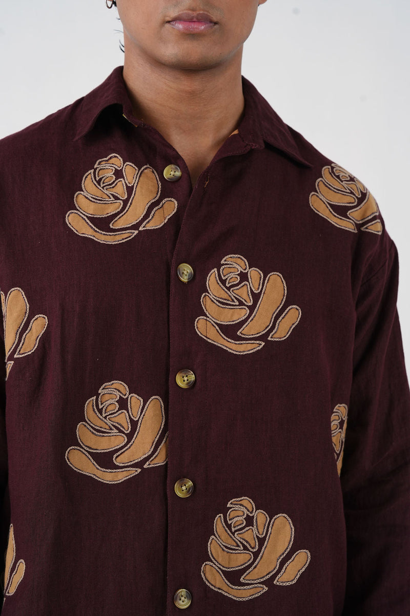 Tram Jacket-Rose Bloom linen jacket by CORD MEN in multi-color for men in Singapore