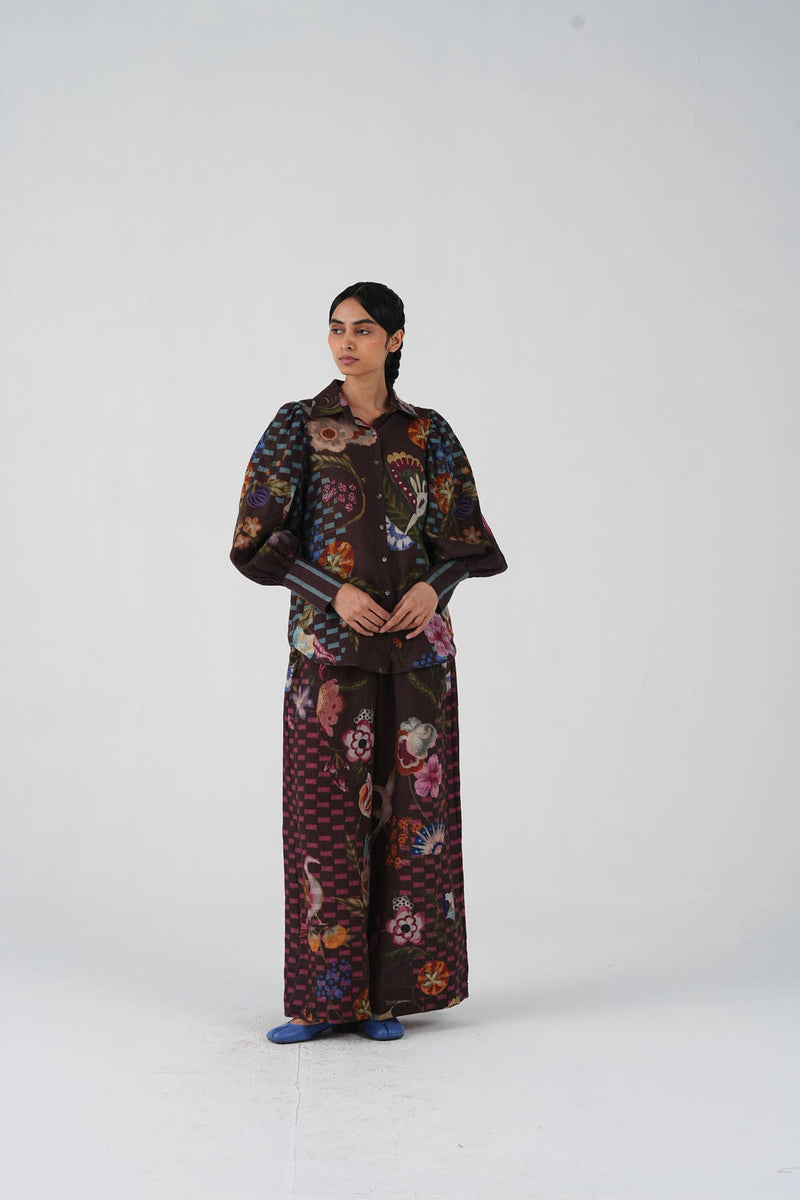 Lily Set-Floret linen co-ord set by CORD in multi-color for women in Singapore