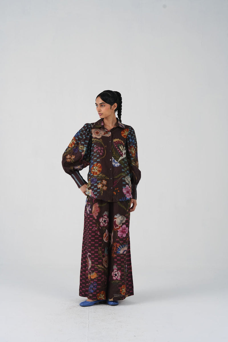 Lily Set-Floret linen co-ord set by CORD in multi-color for women in Singapore
