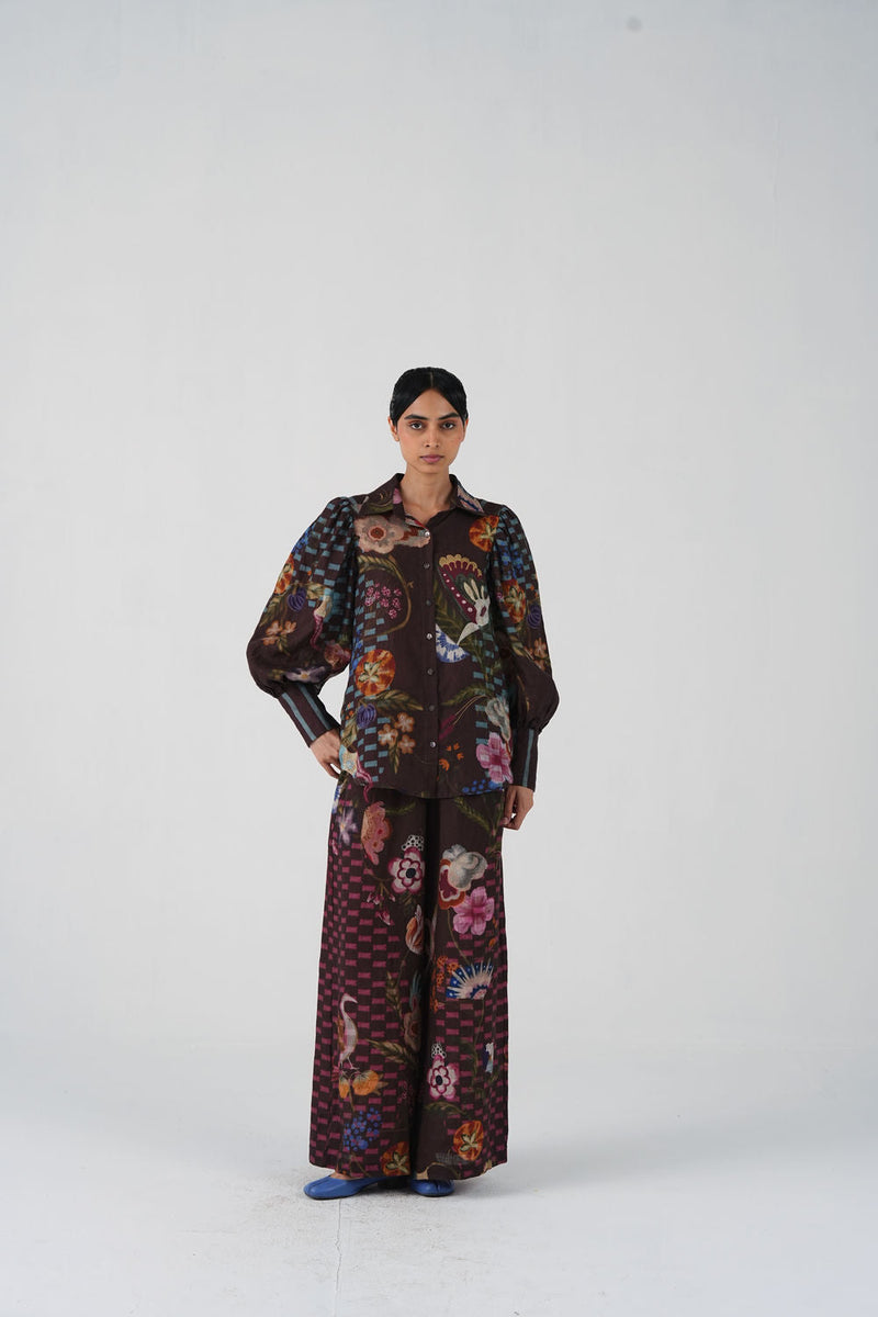 Lily Set-Floret linen co-ord set by CORD in multi-color for women in Singapore