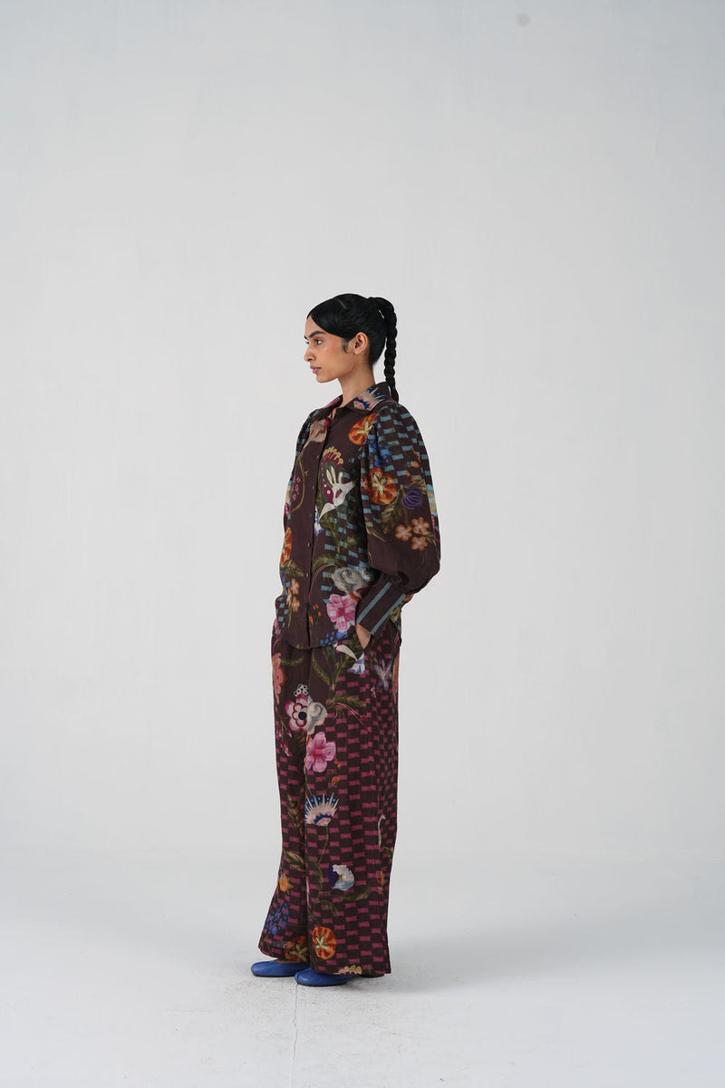 Lily Set-Floret linen co-ord set by CORD in multi-color for women in Singapore