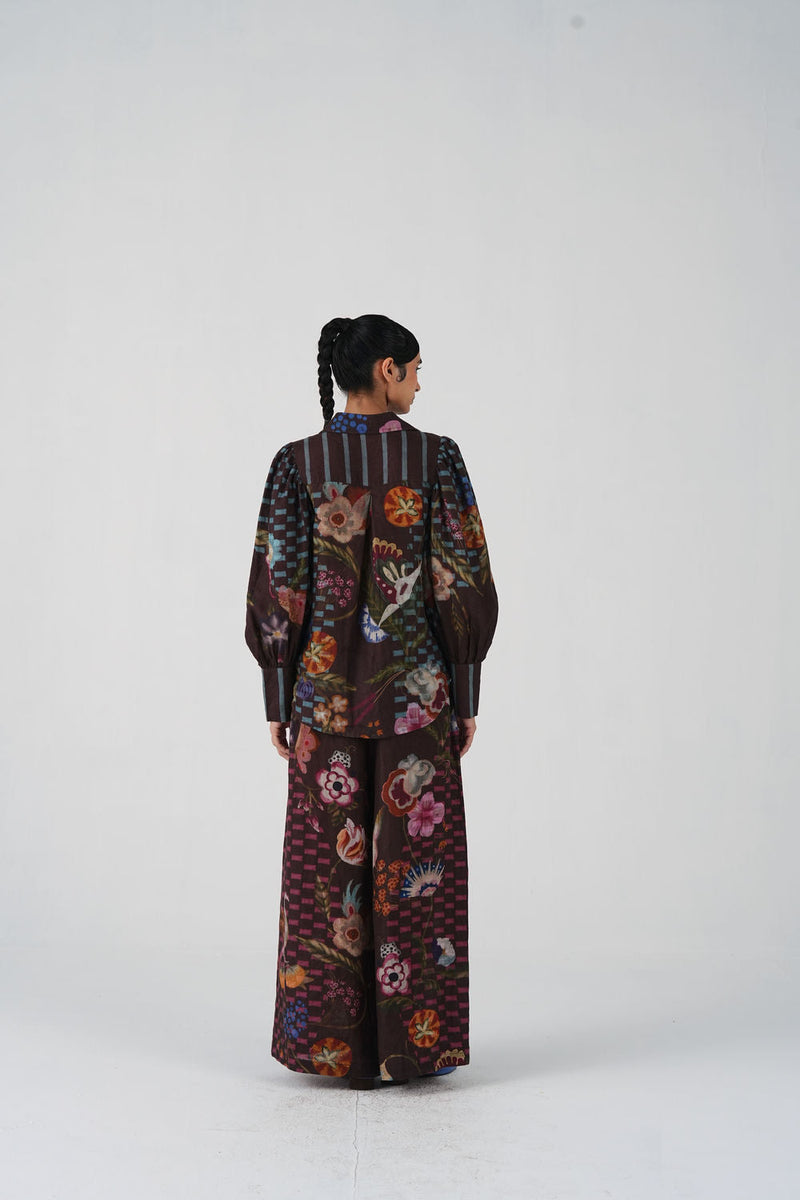 Lily Set-Floret linen co-ord set by CORD in multi-color for women in Singapore
