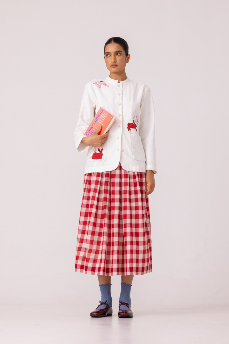 Alma Handwoven Cotton Shacket cotton by The Summer House for women in Singapore