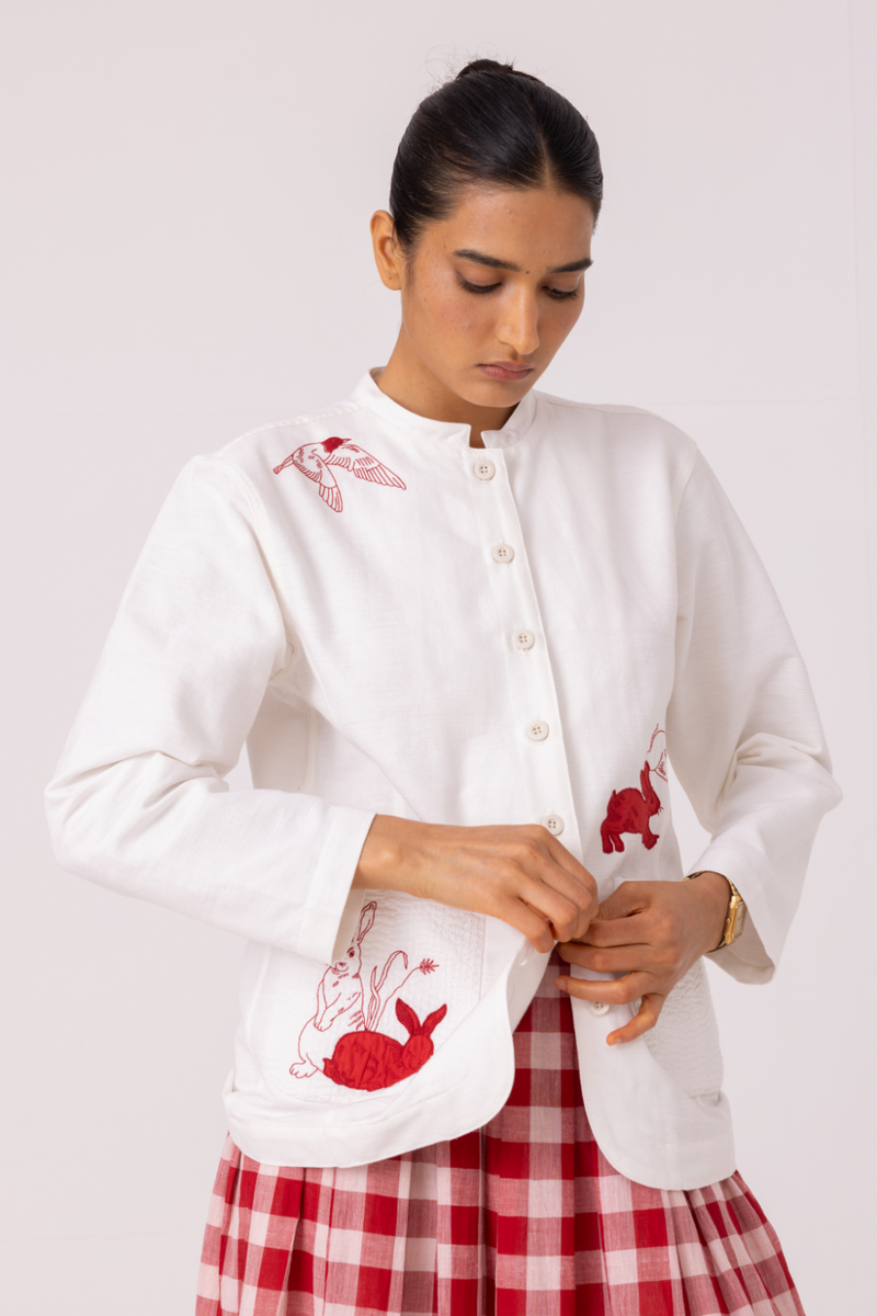 Alma Handwoven Cotton Shacket cotton by The Summer House for women in Singapore