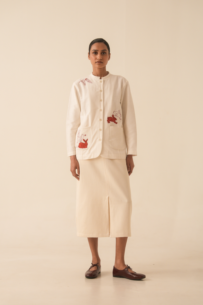 Alma Handwoven Cotton Shacket cotton by The Summer House for women in Singapore