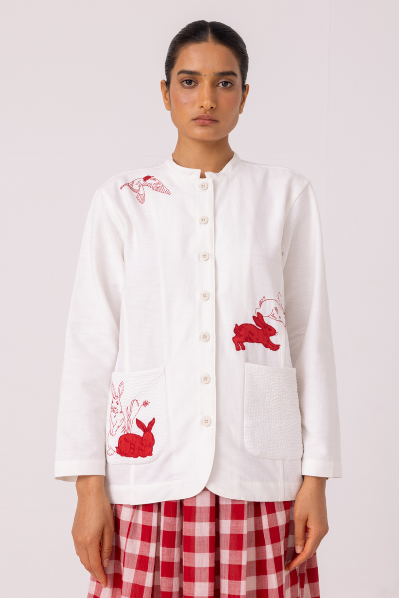 Alma Handwoven Cotton Shacket cotton by The Summer House for women in Singapore