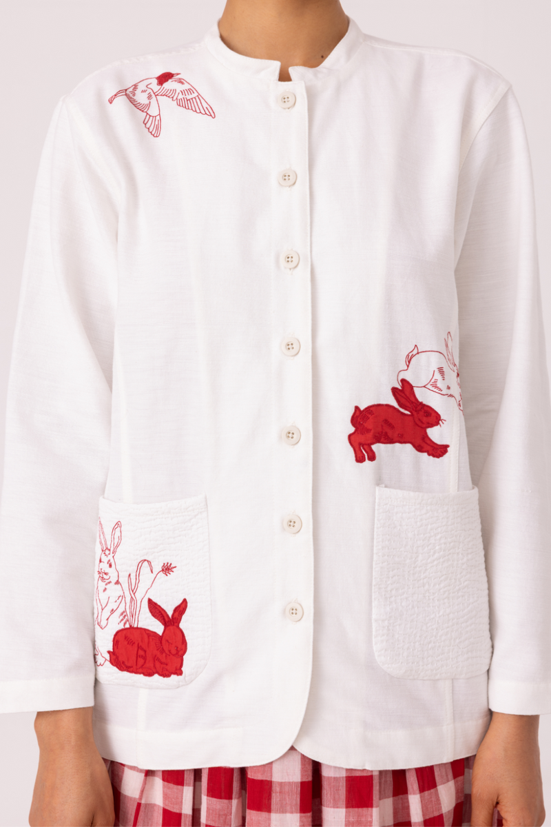 Alma Handwoven Cotton Shacket cotton by The Summer House for women in Singapore