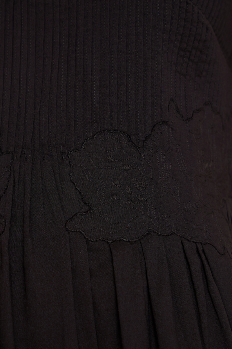 Amani Black Embroidered Dress cotton by The Summer House in black color for women in Singapore