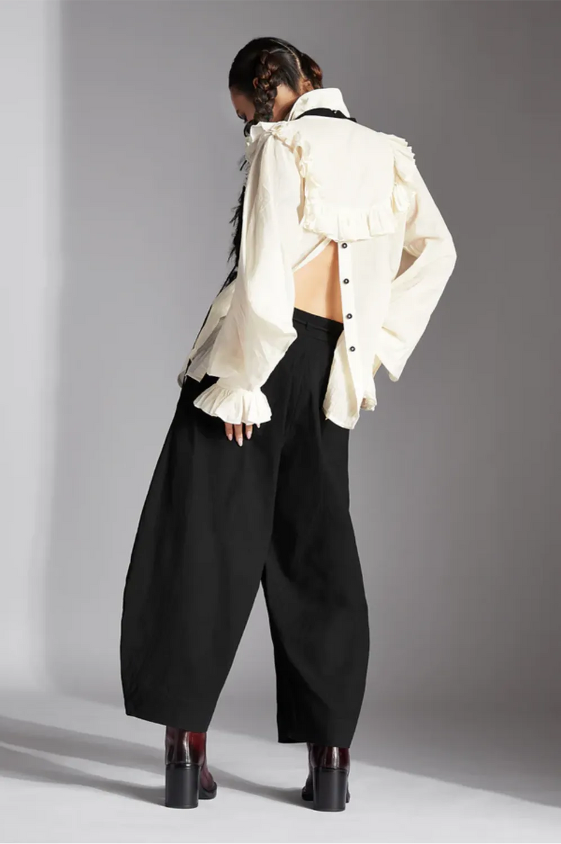 Amri Shirt-White cotton by Chola in white color for women in Singapore