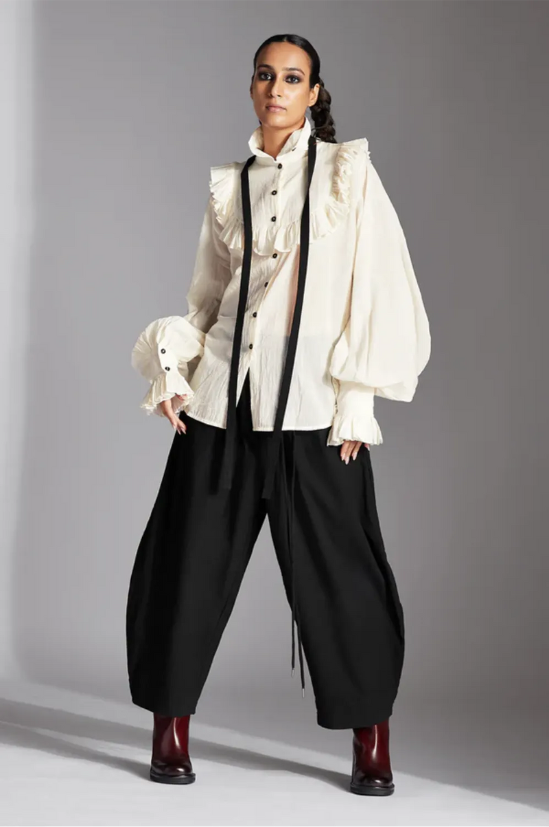 Amri Shirt-White cotton by Chola in white color for women in Singapore