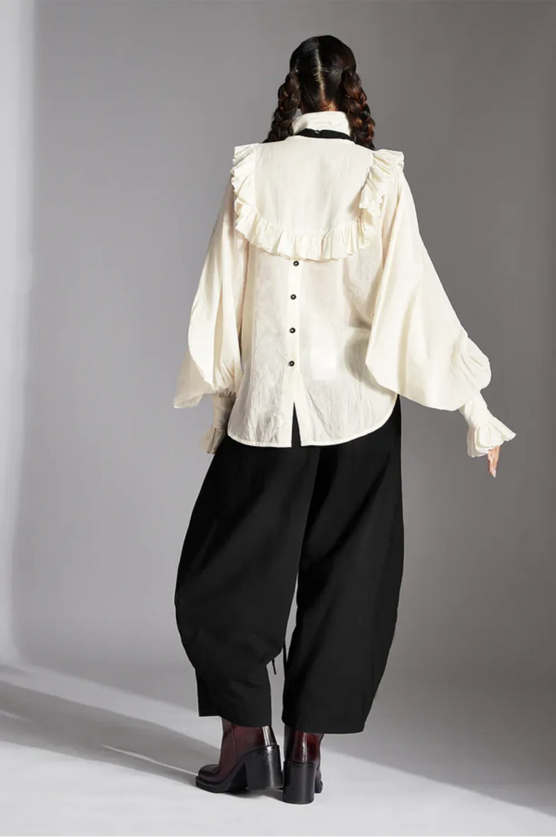 Amri Shirt-White cotton by Chola in white color for women in Singapore
