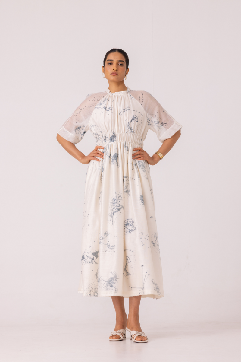 Arha Zodiac Print Handwoven Dress cotton by The Summer House for women in Singapore