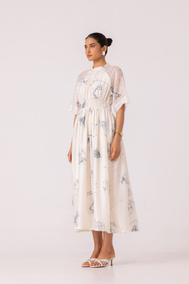 Arha Zodiac Print Handwoven Dress cotton by The Summer House for women in Singapore