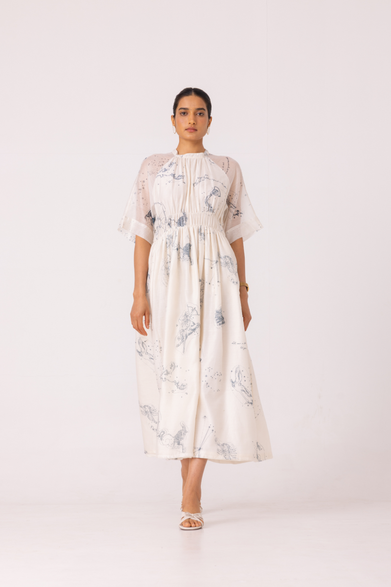 Arha Zodiac Print Handwoven Dress cotton by The Summer House for women in Singapore