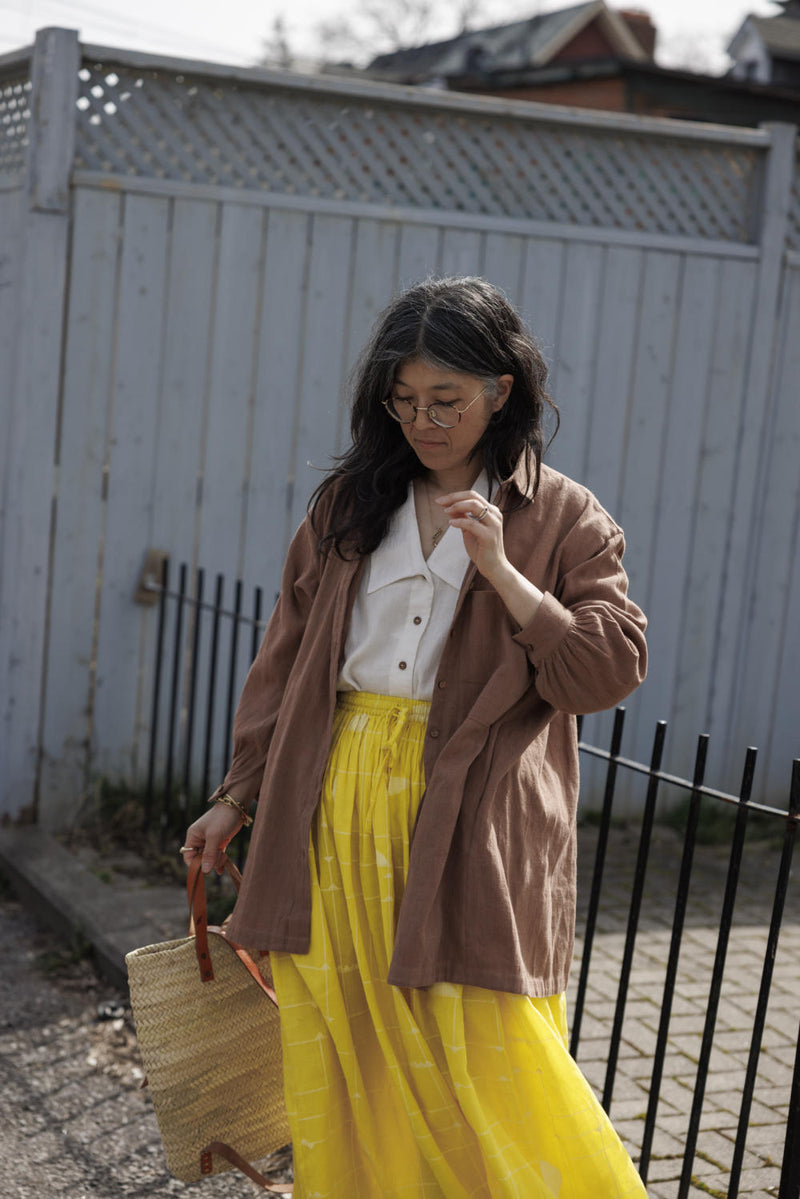 Artist Smock - Original 100% cotton by World of Crow in beige color for women in Singapore