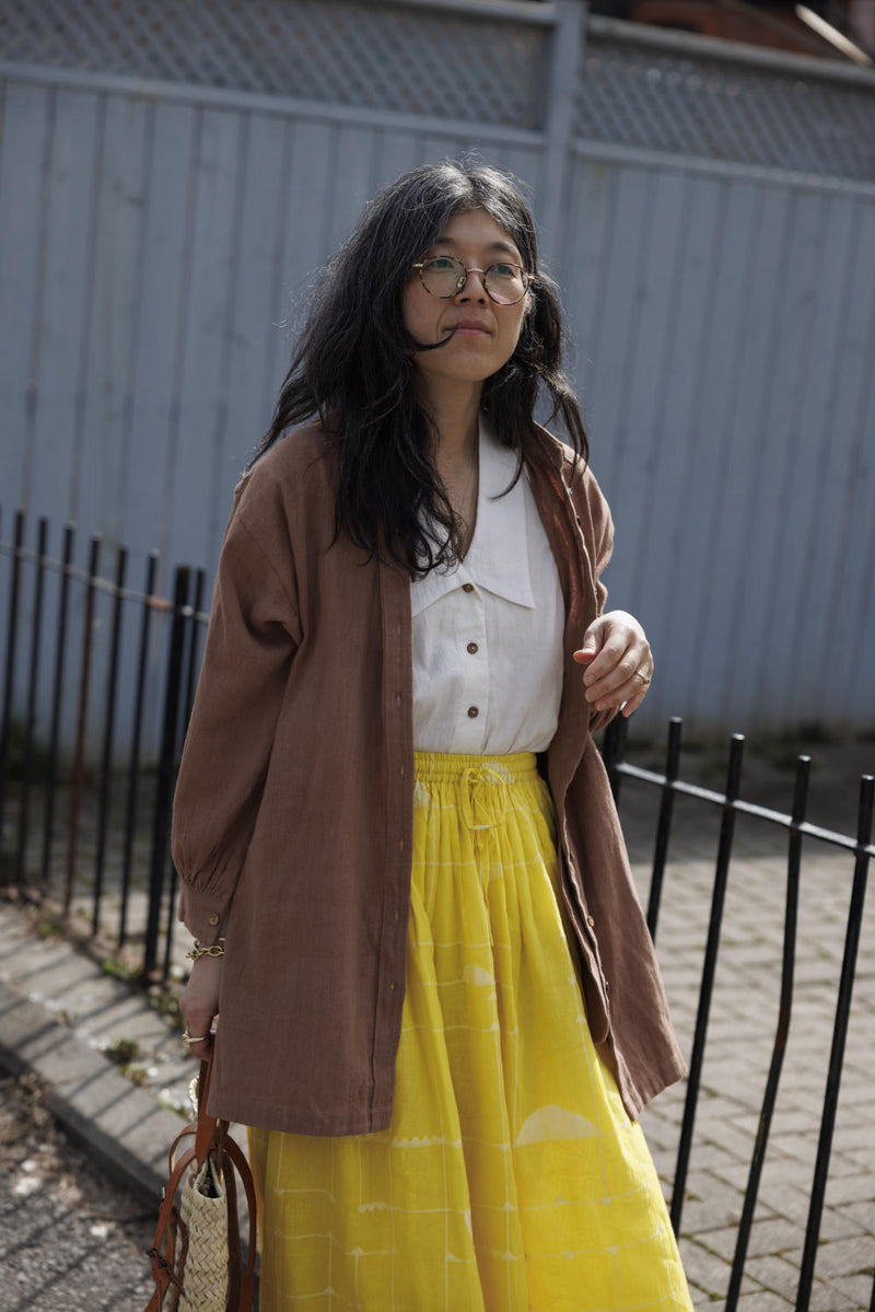 Artist Smock - Original 100% cotton by World of Crow in beige color for women in Singapore