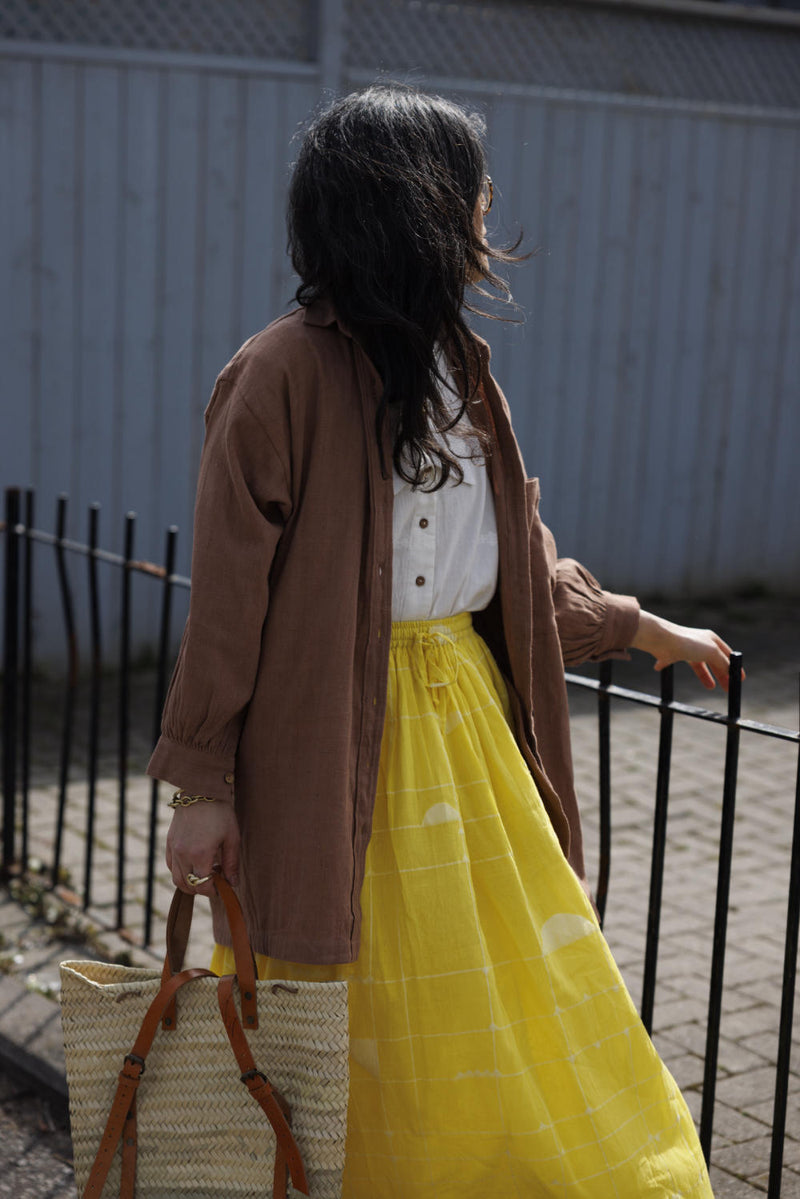 Artist Smock - Original 100% cotton by World of Crow in beige color for women in Singapore