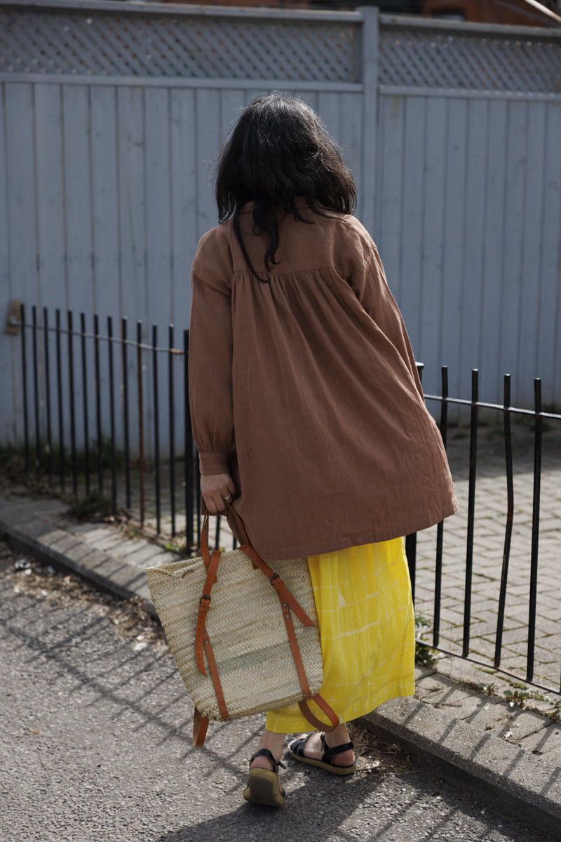Artist Smock - Original 100% cotton by World of Crow in beige color for women in Singapore