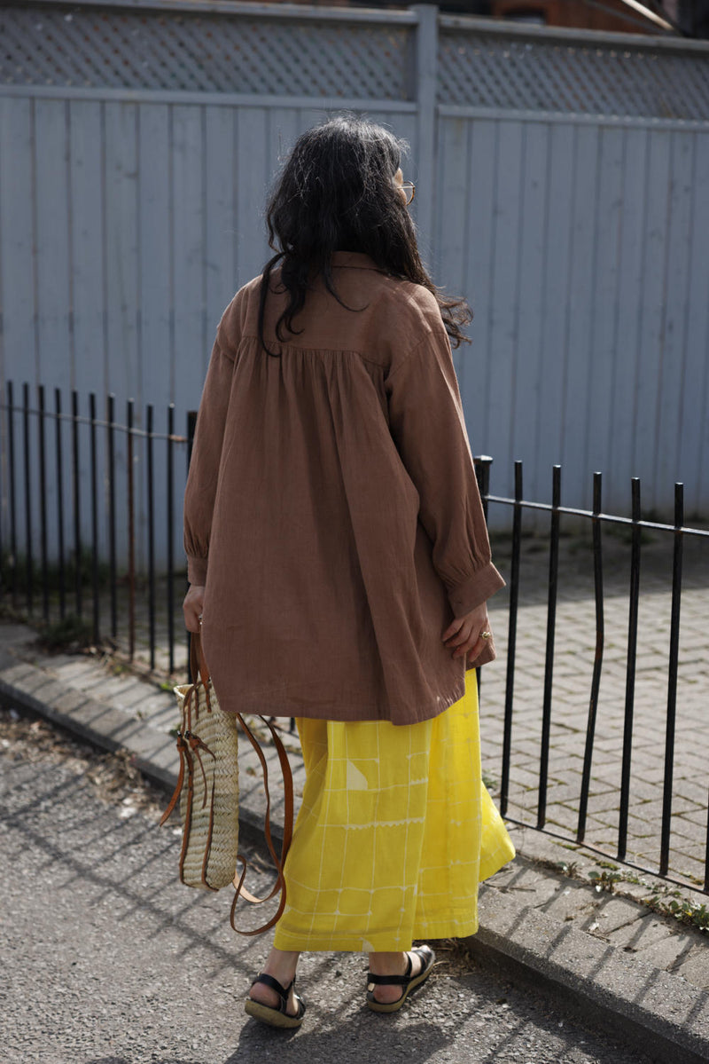 Artist Smock - Original 100% cotton by World of Crow in beige color for women in Singapore