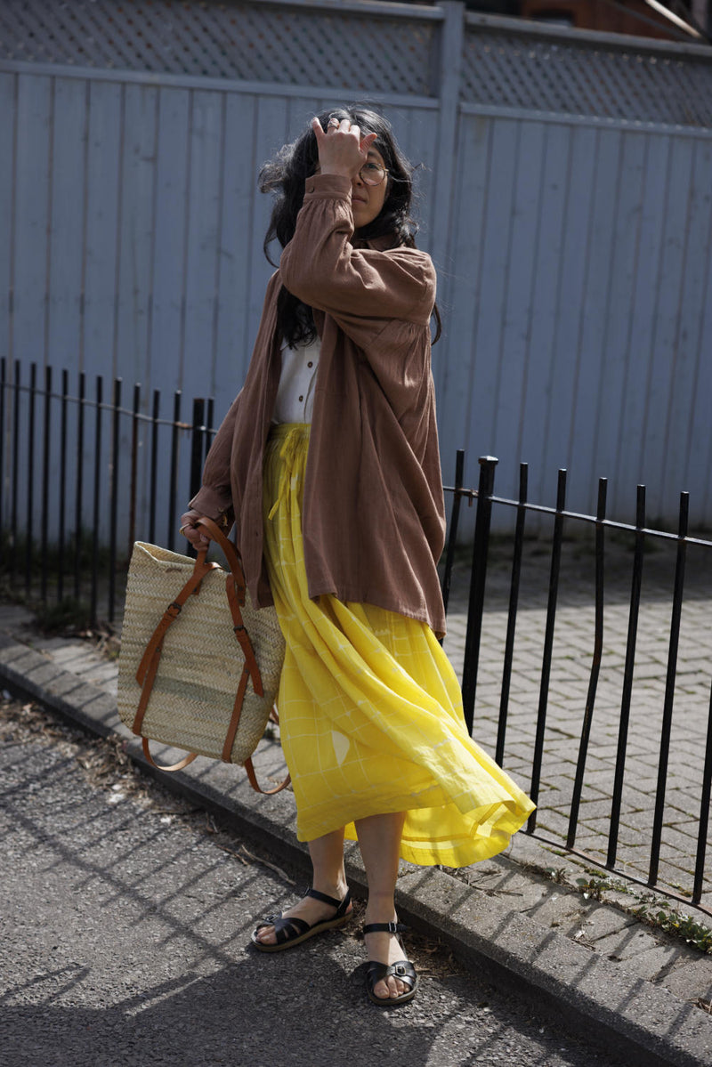 Artist Smock - Original 100% cotton by World of Crow in beige color for women in Singapore