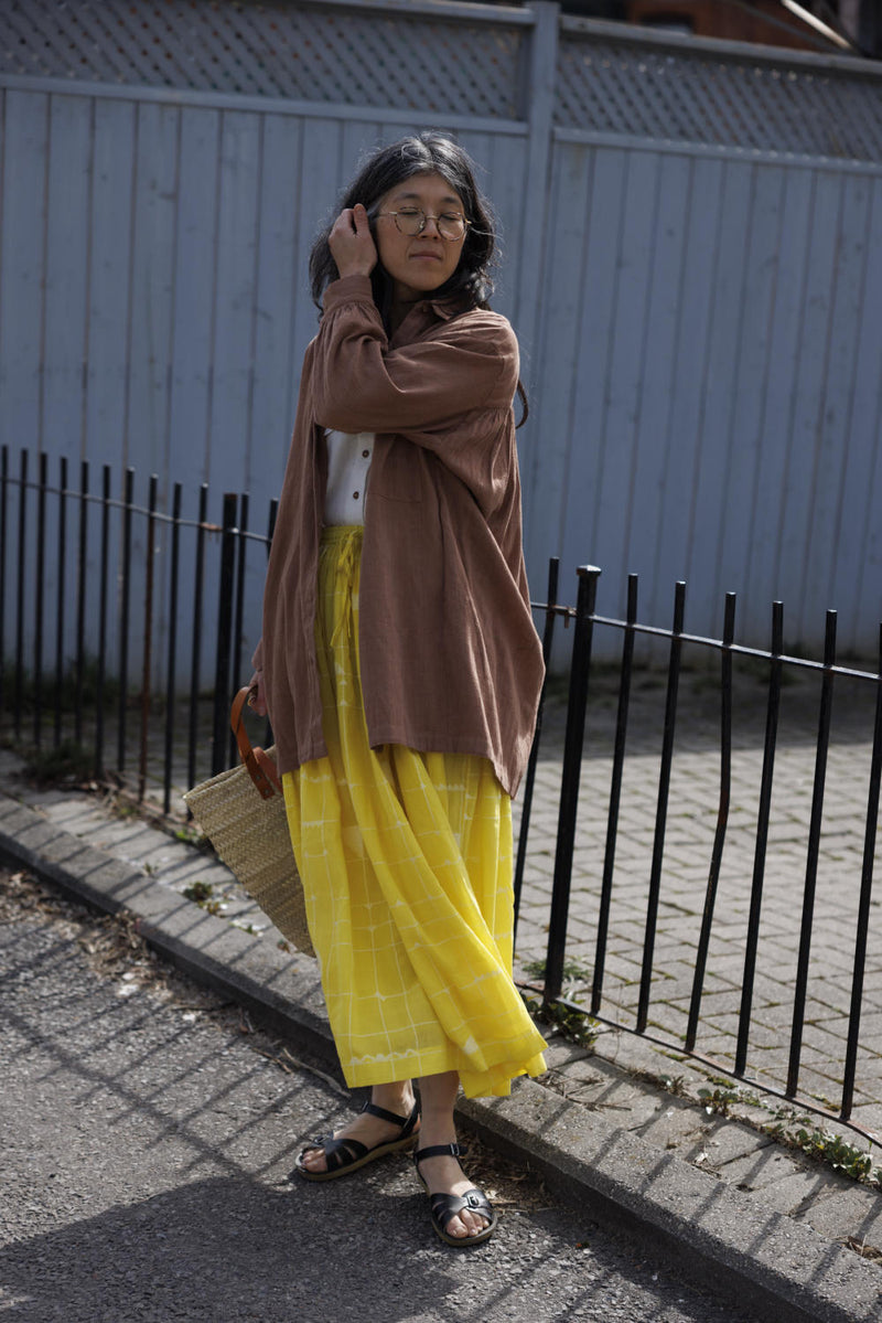 Artist Smock - Original 100% cotton by World of Crow in beige color for women in Singapore