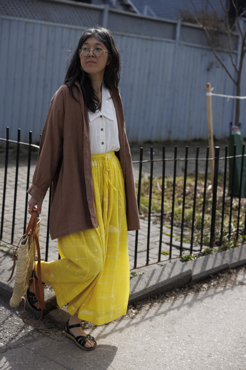 Artist Smock - Original 100% cotton by World of Crow in beige color for women in Singapore