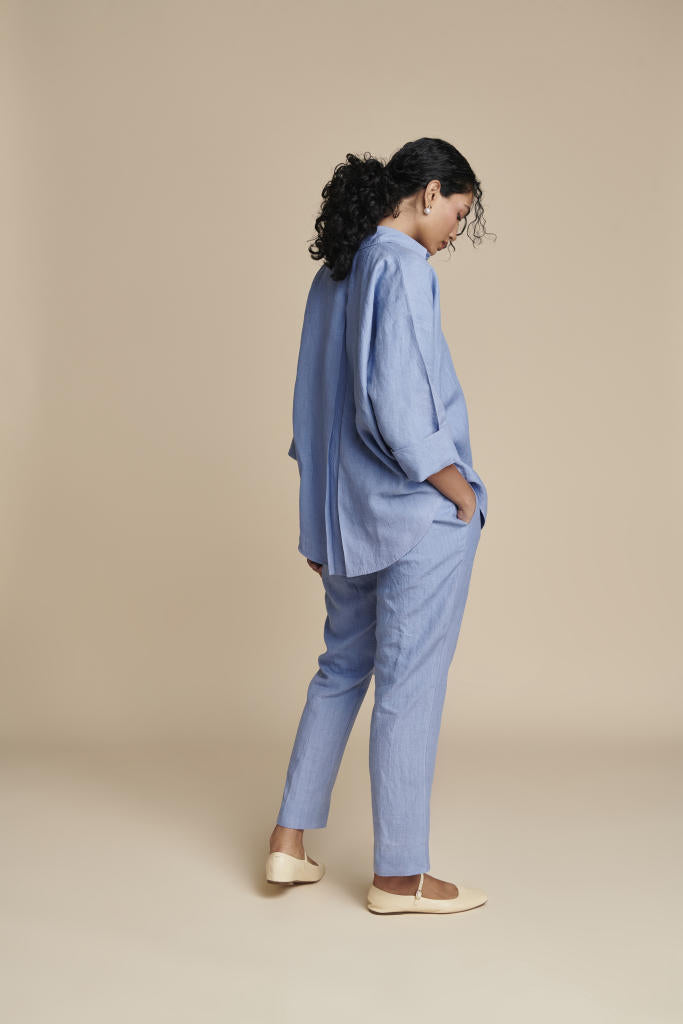 Ashwem Linen Oversized Flared Shirt