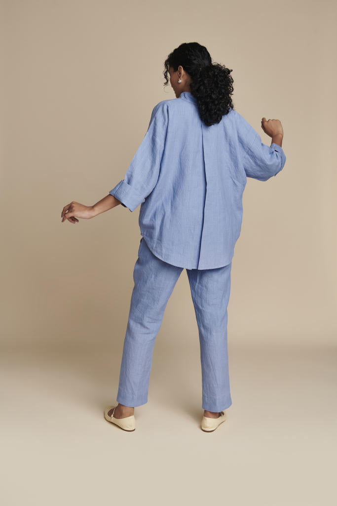 Ashwem Linen Oversized Flared Shirt