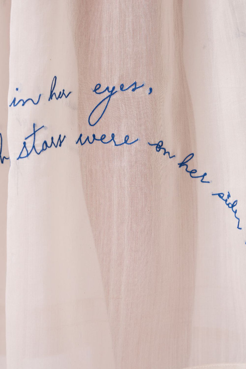 Astra White Embroidered Maxi Dress chanderi by The Summer House in white color for women in Singapore