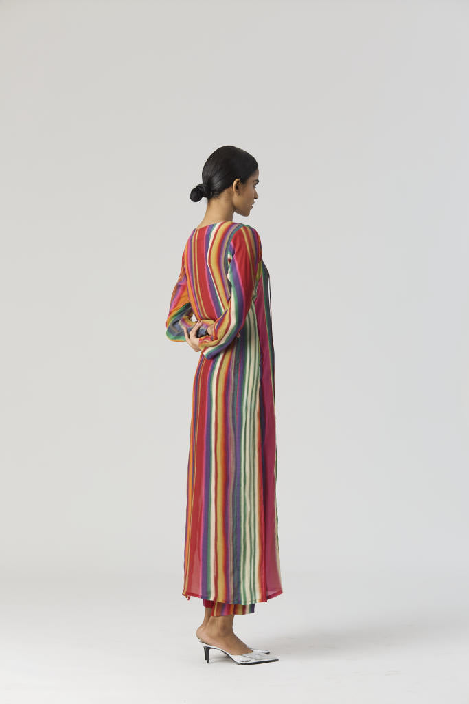 AURORA CREPE KURTA SET mul by Yam in multi color for women in Singapore