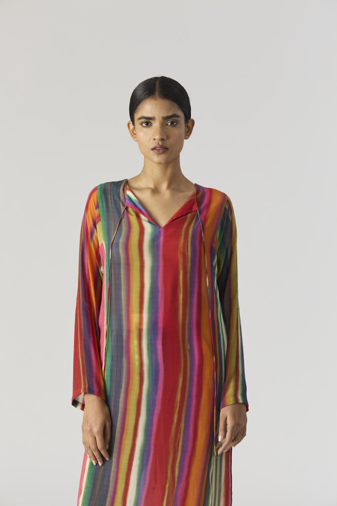 AURORA CREPE KURTA SET mul by Yam in multi color for women in Singapore