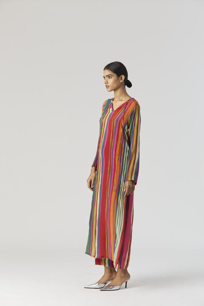 AURORA CREPE KURTA SET mul by Yam in multi color for women in Singapore
