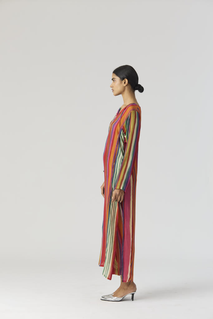 AURORA CREPE KURTA SET mul by Yam in multi color for women in Singapore