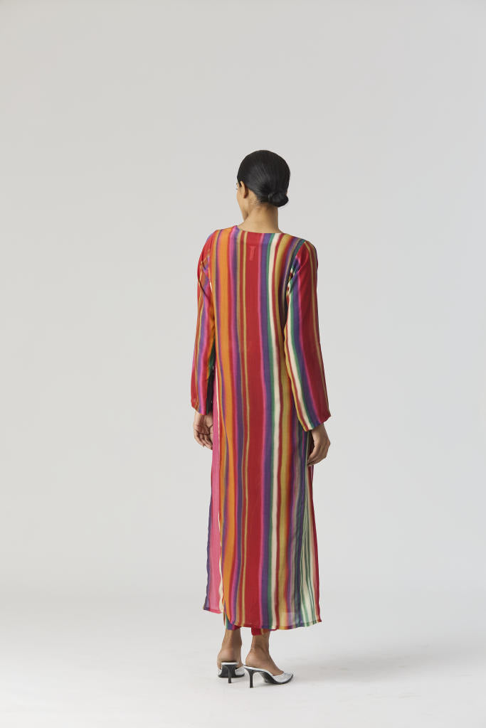 AURORA CREPE KURTA SET mul by Yam in multi color for women in Singapore