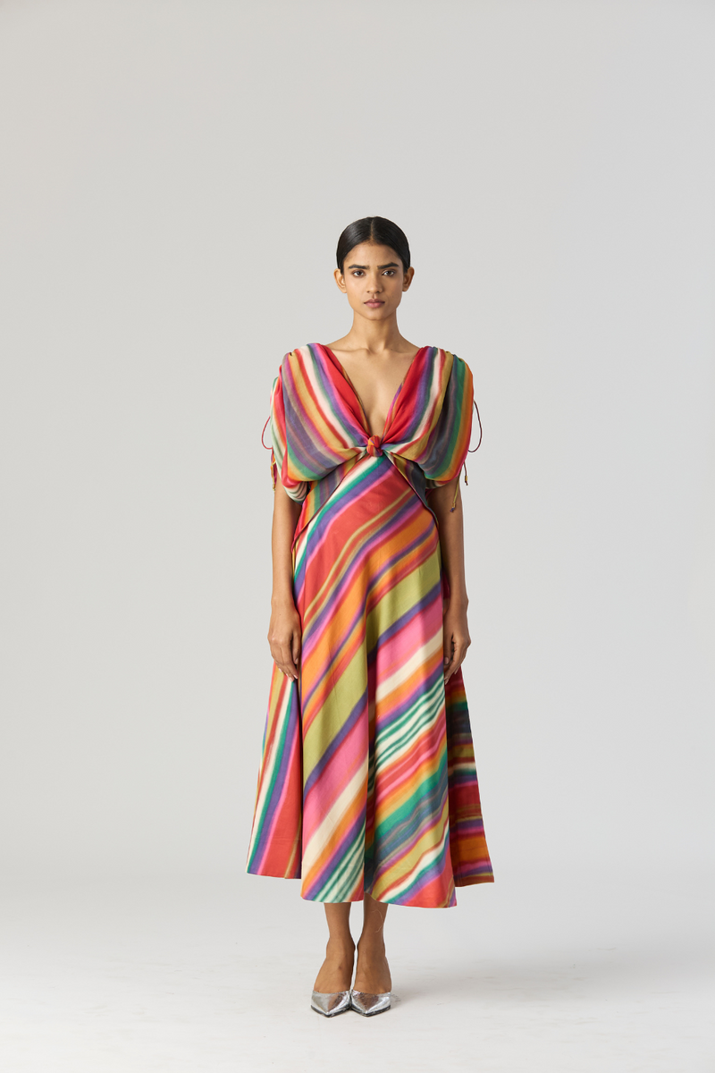 AURORA DRESS satin by Yam in multi color for women in Singapore
